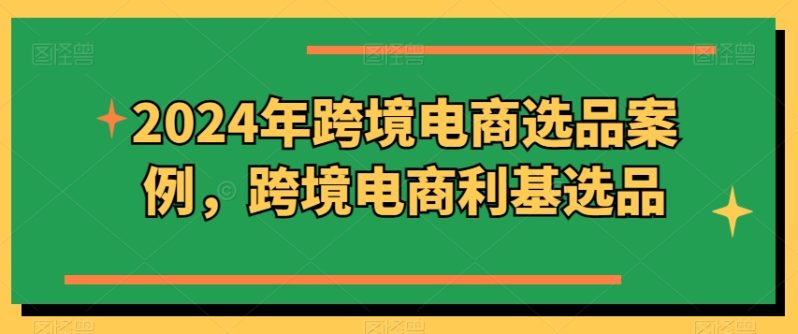 2024年跨境电商选品案例，跨境电商利基选品方案-七七创业网