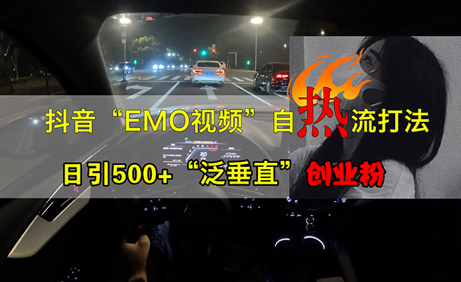 抖音EMO视频自热打法，日引500+“泛垂直”创业粉-七七创业网